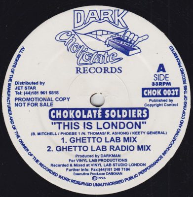 Chokolate Soldiers – This Is London (VLS) (1996) (FLAC + 320 kbps)