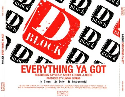 D-Block – Everything Ya Got (Promo CDS) (2006) (FLAC + 320 kbps)