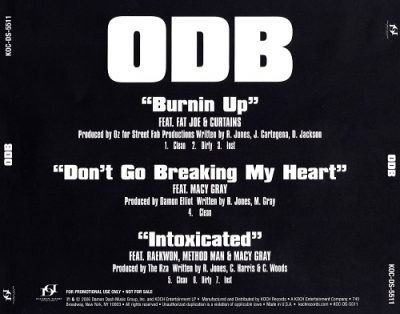 Ol’ Dirty Bastard – Burnin Up / Don’t Go Breaking My Heart / Intoxicated (Promo CDS) (2006) (FLAC + 320 kbps)