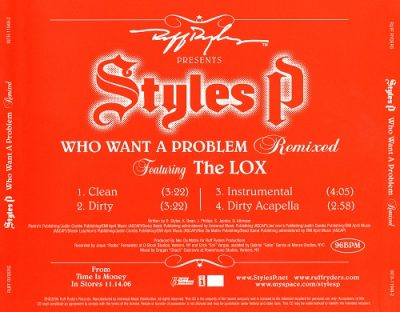 Styles P – Who Want A Problem (Remixed) (CDS) (2006) (FLAC + 320 kbps)