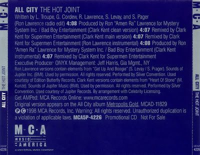 All City ‎- The Hot Joint (Promo CDS) (1998) (FLAC + 320 kbps)