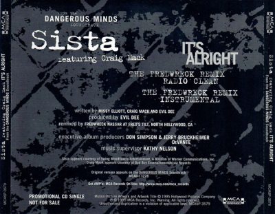 Sista Featuring Craig Mack – It’s Alright (Promo CDS) (1995) (FLAC + 320 kbps)