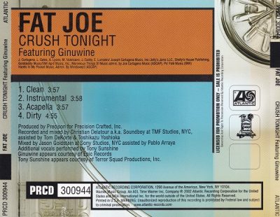 Fat Joe – Crush Tonight (Promo CDS) (2002) (FLAC + 320 kbps)