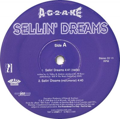 A-G-2-A-KE – Sellin’ Dreams (Promo VLS) (1998) (FLAC + 320 kbps)