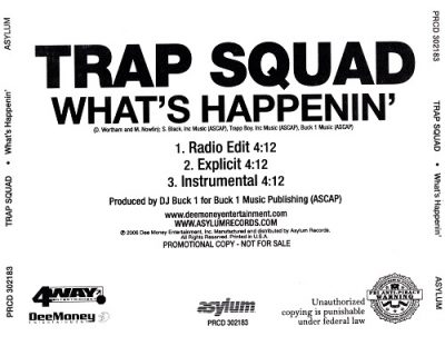 Trap Squad – What’s Happenin’ (Promo CDS) (2006) (FLAC + 320 kbps)