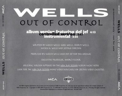 Wells – Out Of Control (Promo CDS) (1994) (FLAC + 320 kbps)