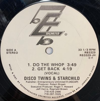 Disco Twins & Starchild – Do The Whop / Get Back (WEB Single) (1986) (320 kbps)