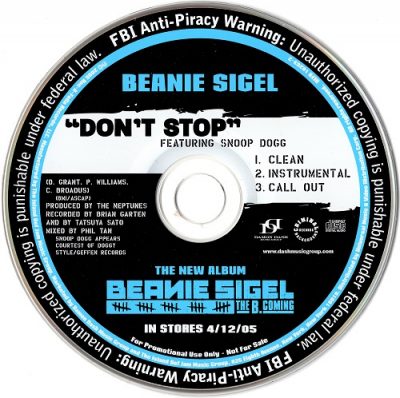Beanie Sigel – Don’t Stop (Promo CDS) (2005) (FLAC + 320 kbps)