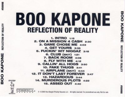 Boo Kapone – Reflection Of Reality (Promo CD) (2000) (FLAC + 320 kbps)