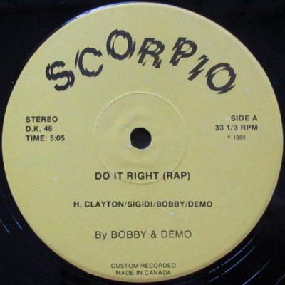 Bobby & Demo – Do It Right (Rap) (VLS) (1980) (FLAC + 320 kbps)