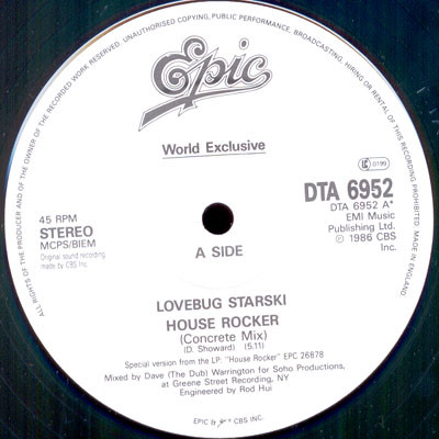 Lovebug Starski – House Rocker / Amityville (VLS) (1986) (FLAC + 320 kbps)