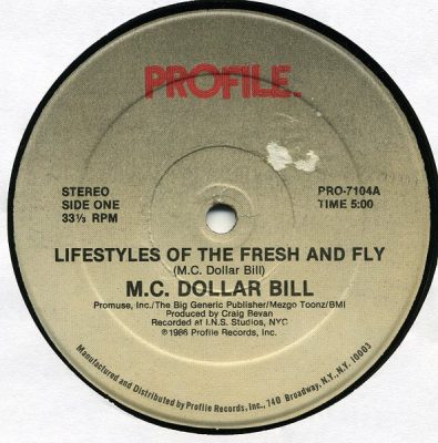 M.C. Dollar Bill – Lifestyles Of The Fresh And Fly (WEB Single) (1986) (320 kbps)
