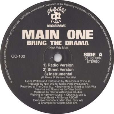 Main One – Bring The Drama (VLS) (1998) (FLAC + 320 kbps)