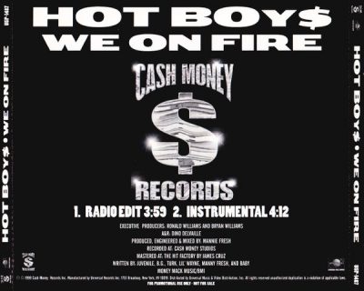Hot Boys – We On Fire (Promo CDS) (1999) (FLAC + 320 kbps)