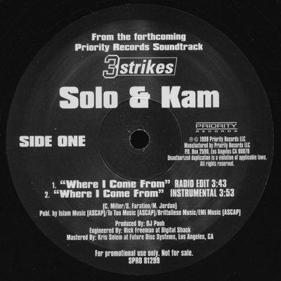 Solo & Kam – Where I Come From (Promo VLS) (1999) (FLAC + 320 kbps)