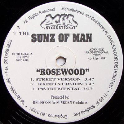 Sunz Of Man – Rosewood / Hell’s Inmates (Promo VLS) (1999) (FLAC + 320 kbps)