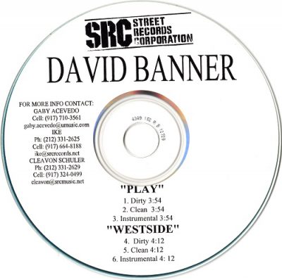 David Banner – Play / Westside (Promo CDS) (2005) (FLAC + 320 kbps)