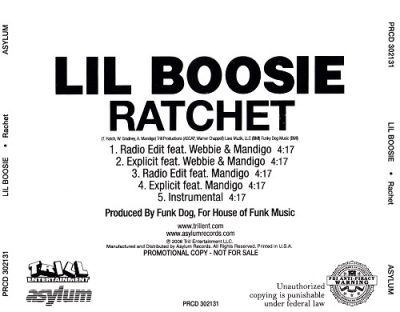 Lil Boosie – Ratchet (Promo CDS) (2006) (FLAC + 320 kbps)