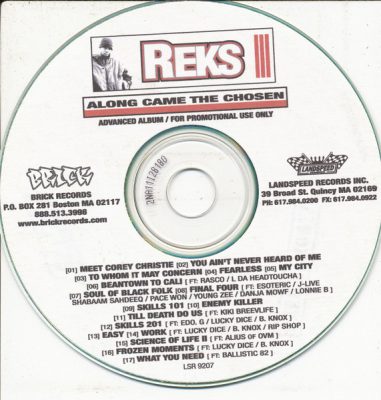 Reks – Along Came The Chosen (Sampler CD) (2001) (FLAC + 320 kbps)