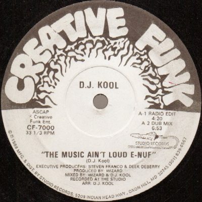 DJ Kool – The Music Ain’t Loud E-Nuf (WEB Single) (1988) (320 kbps)