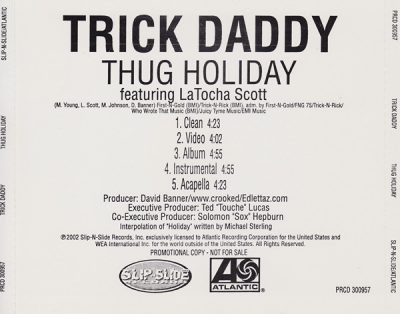 Trick Daddy – Thug Holiday (Promo CDS) (2002) (FLAC + 320 kbps)