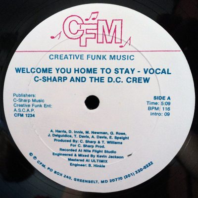 C-Sharp And The D.C. Crew – Welcome You Home To Stay (WEB Single) (1991) (320 kbps)