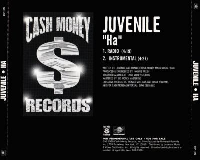 Juvenile – Ha (Promo CDS) (1998) (FLAC + 320 kbps)