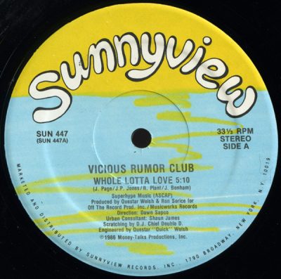 Vicious Rumor Club – Whole Lotta Love (WEB Single) (1986) (320 kbps)