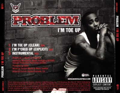 Problem – I’m Toe Up (Promo CDS) (2008) (FLAC + 320 kbps)