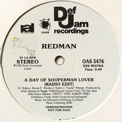 Redman – A Day Of Sooperman Lover (Promo VLS) (1992) (FLAC + 320 kbps)