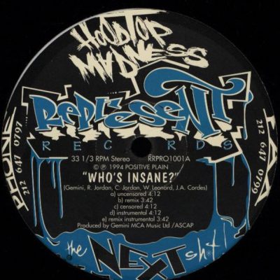 Hoodtop Madness – Who’s Insane? (VLS) (1994) (FLAC + 320 kbps)