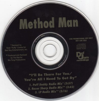 Method Man – I’ll Be There For You / You’re All I Need To Get By (Promo CDS) (1995) (FLAC + 320 kbps)