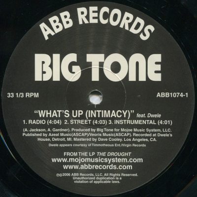 Big Tone – What’s Up (Intimacy) / Good Ole Days (VLS) (2004) (FLAC + 320 kbps)