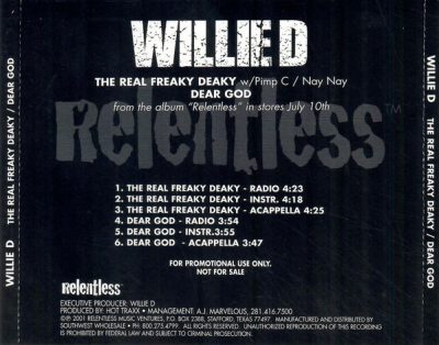 Willie D – The Real Freaky Deaky / Dear God (Promo CDS) (2001) (FLAC + 320 kbps)