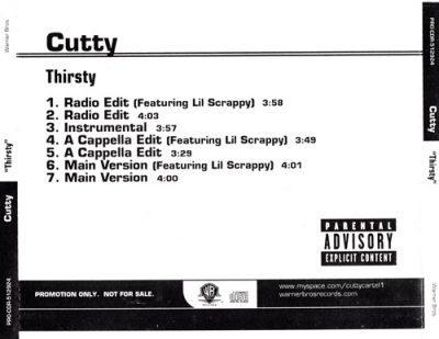 Cutty – Thirsty (Promo CDS) (2008) (FLAC + 320 kbps)