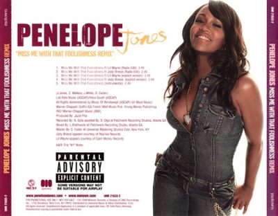Penelope Jones – Miss Me With That Foolishness (Remix) (Promo CDS) (2006) (FLAC + 320 kbps)
