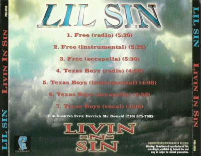 Lil Sin – Free / Texas Boys (Promo CDM) (2000) (FLAC + 320 kbps)