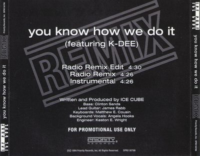 Ice Cube – You Know How We Do It (Remix) (Promo CDS) (1994) (FLAC + 320 kbps)
