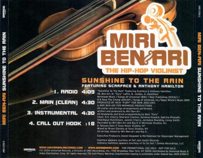 Miri Ben-Ari – Sunshine To The Rain (Promo CDS) (2004) (FLAC + 320 kbps)