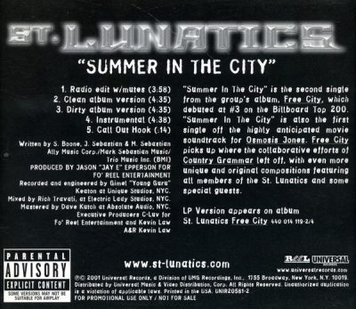 St. Lunatics – Summer In The City (Promo CDS) (2001) (FLAC + 320 kbps)
